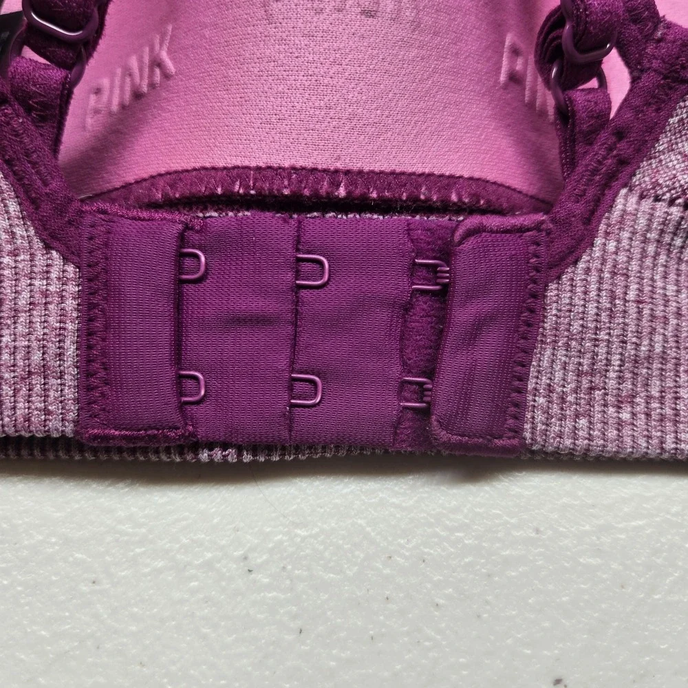 PINK Women Sports‎ Bra M Purple ACTIVE Wireless Knit Racerback Adjustable